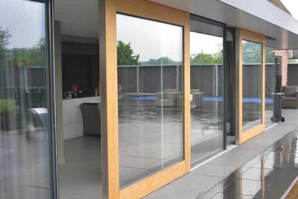 Electrische schuifdeuren van eiken 5